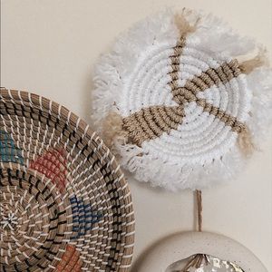 Macrame Wall Basket Boho Decor